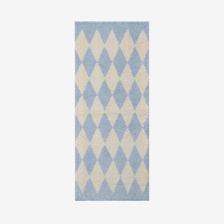 Argyle マット パステルブルー 50x120cm