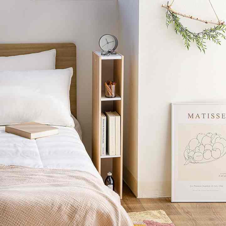 ウッド 3段 本棚 90x15cm 2台セット