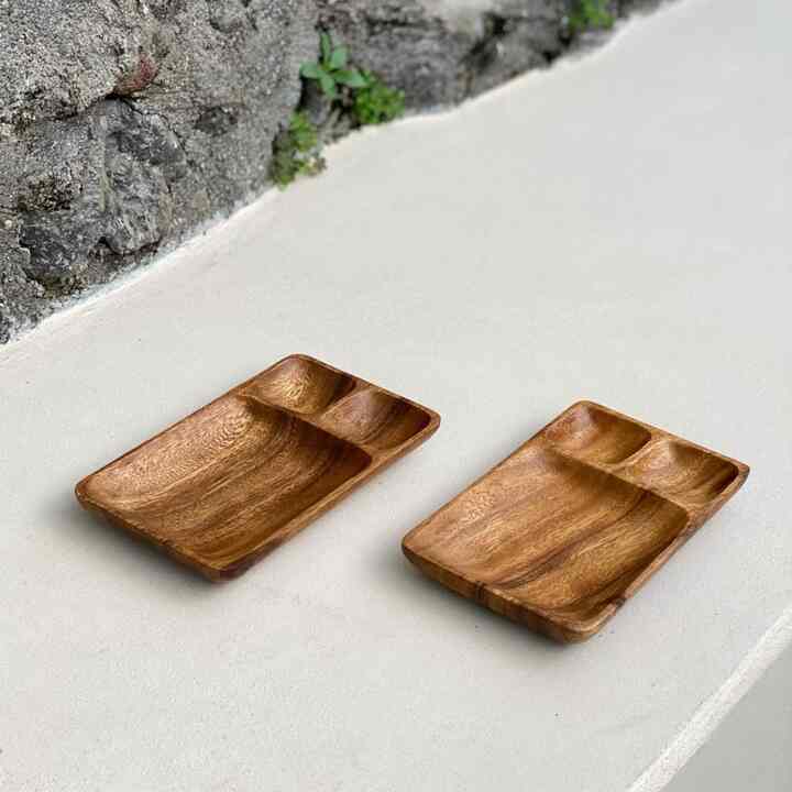 NATI アカシア ウッド 仕切り皿［3種］