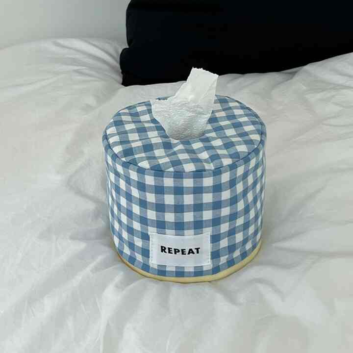 チェック ロールティッシュケース［3色］