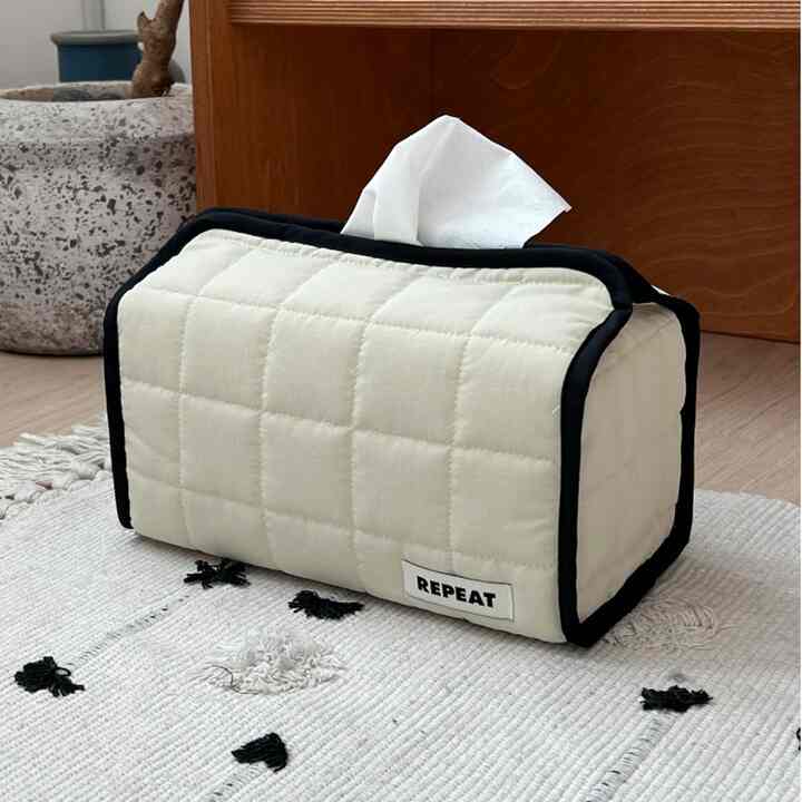 キルティング ティッシュケース 長方形