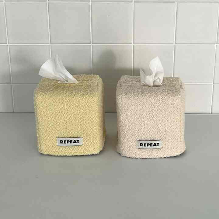 Cream 正方形 ティッシュケース［2色］