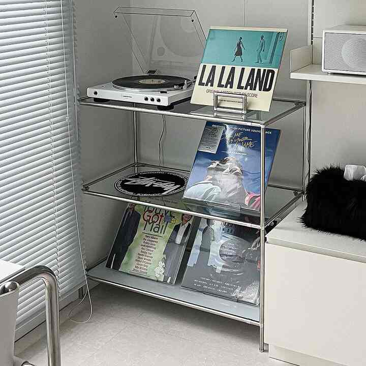 3段 Arte モジュール ラック 80cm クリア