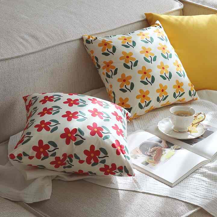 フラワー クッションカバー［2色・7サイズ］