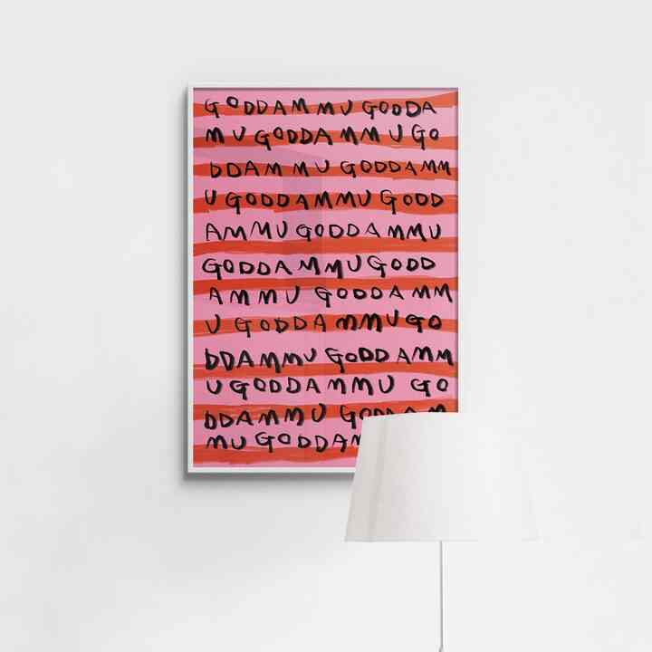 【goddammu】ポスター PINK［5サイズ］