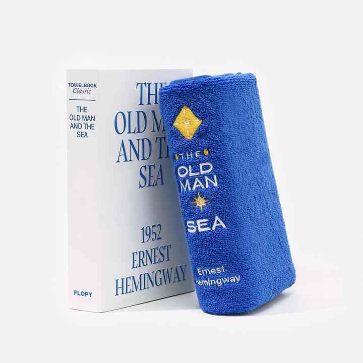 TOWELBOOK Classic フェイスタオル 老人と海 BLUE