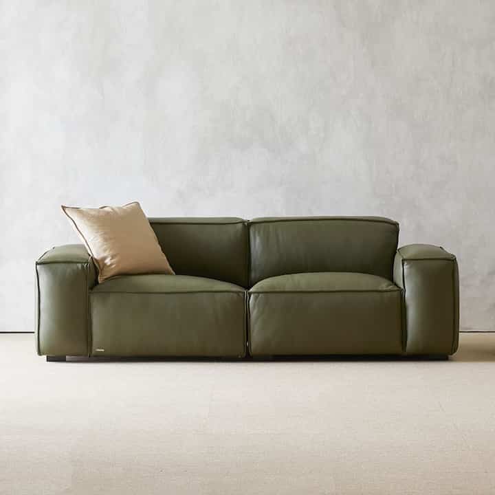 Terra 天然皮革 3人掛け モジュール ソファ［3色］