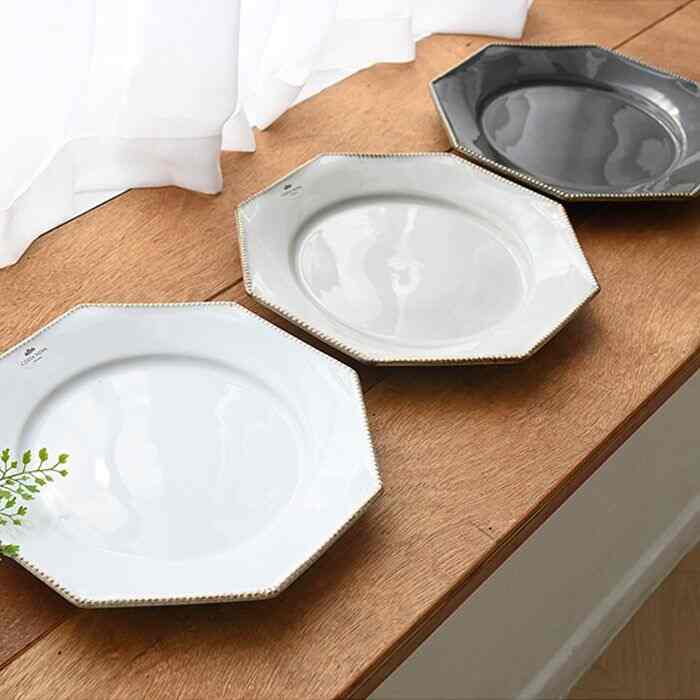 LUZIA 八角 ディナープレート 30cm［3色］