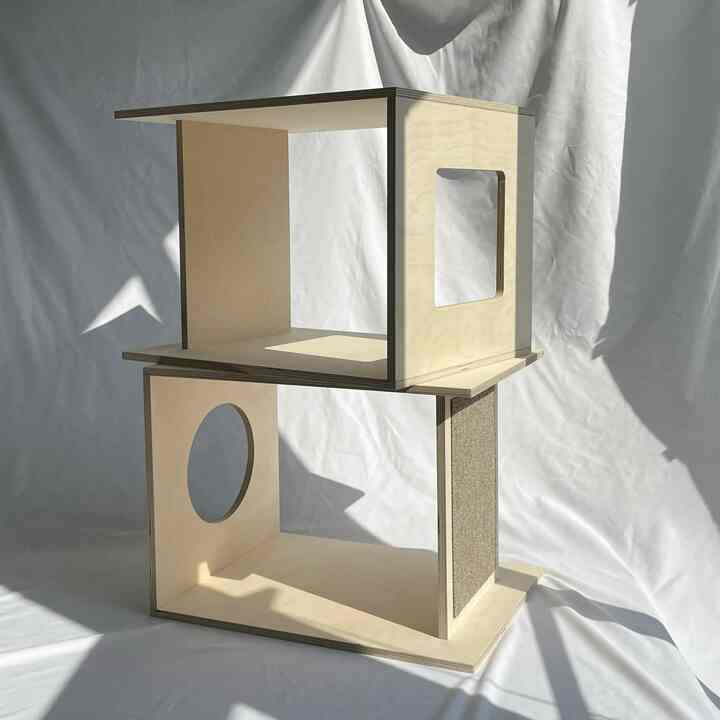 キャット 爪とぎハウス［4色・2種］