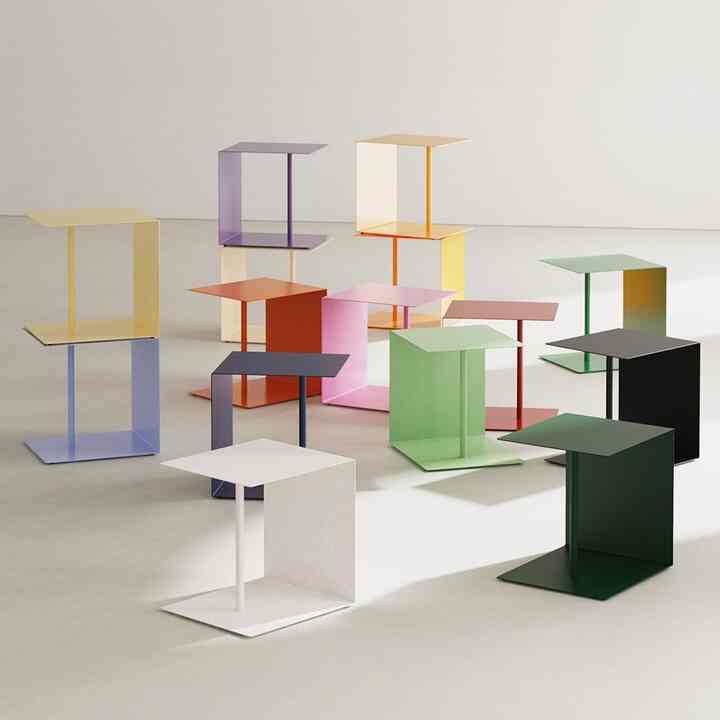 Plate スチール サイドテーブル［17色・3サイズ］