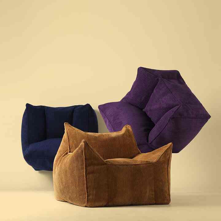 TOM コーデュロイ 1人掛け ビーズソファ［3色］