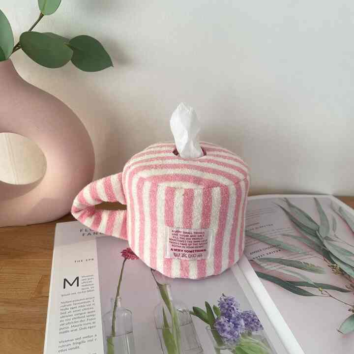 mug ロールティッシュケース ピンクストライプ