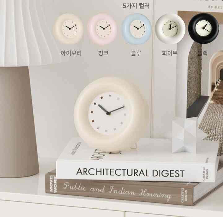 ドーナツ 静音 時計［5色］