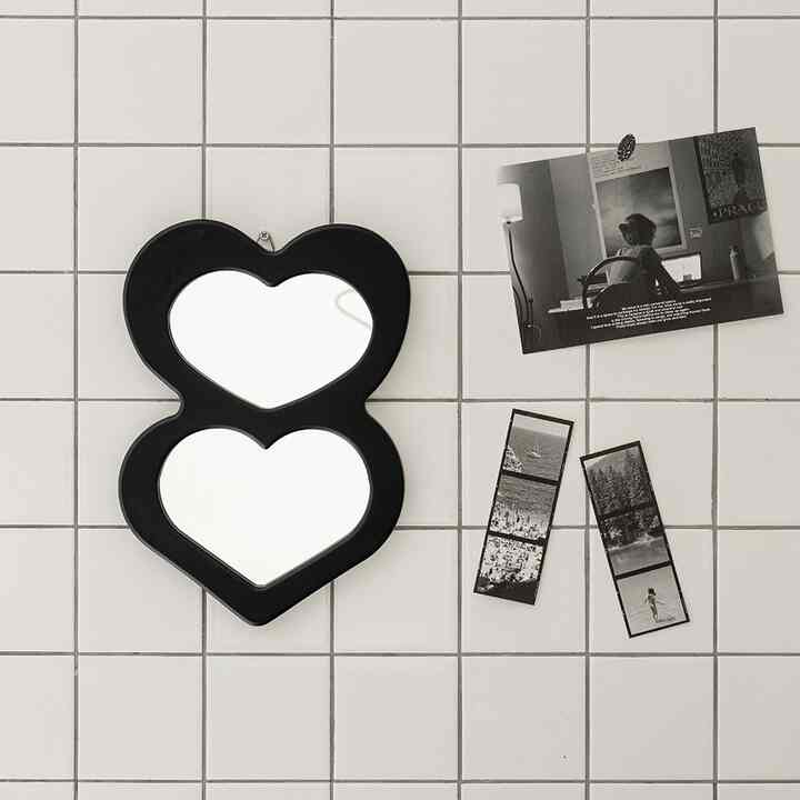 HEART MINI 壁掛けミラー ブラック