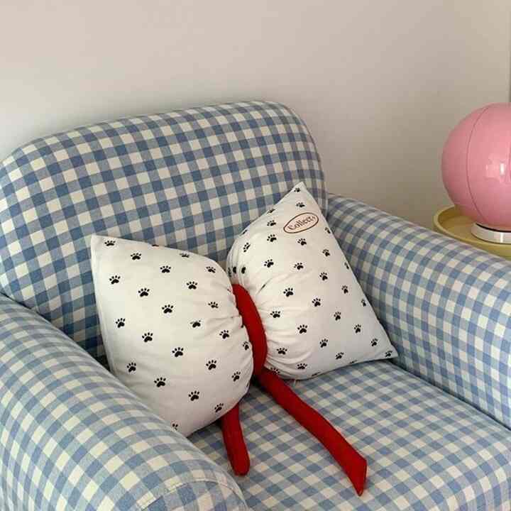 リボン 背もたれクッション［6色］