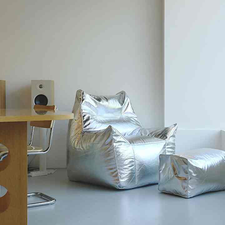 TOM ビーズソファ シルバー