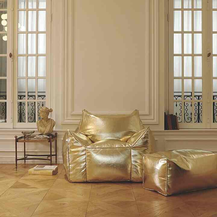 TOM 1人掛け ビーズソファ ゴールド