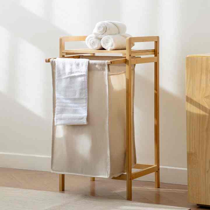 バンブー ランドリーバスケット［2色］