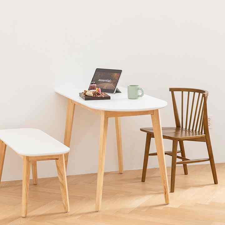 ZIAN ウッド 半楕円 テーブル 100cm