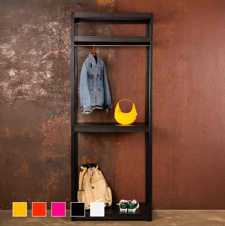 スチール ハンガーラック 2段 80cm［5色］