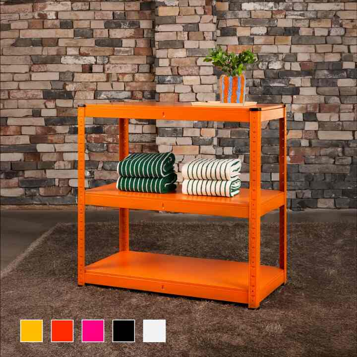 スチール ラック 2段 80cm［5色］