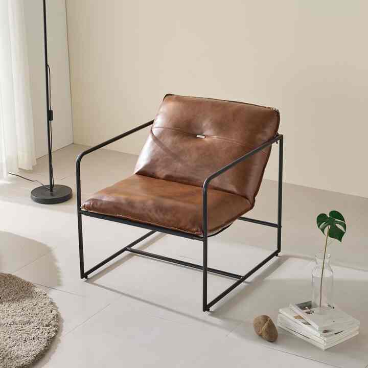 COMPOSE 1人掛け PUレザー ソファ［3色］