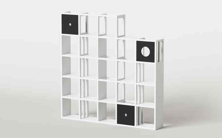 本棚タイプ キャットタワー 5x5［7色］