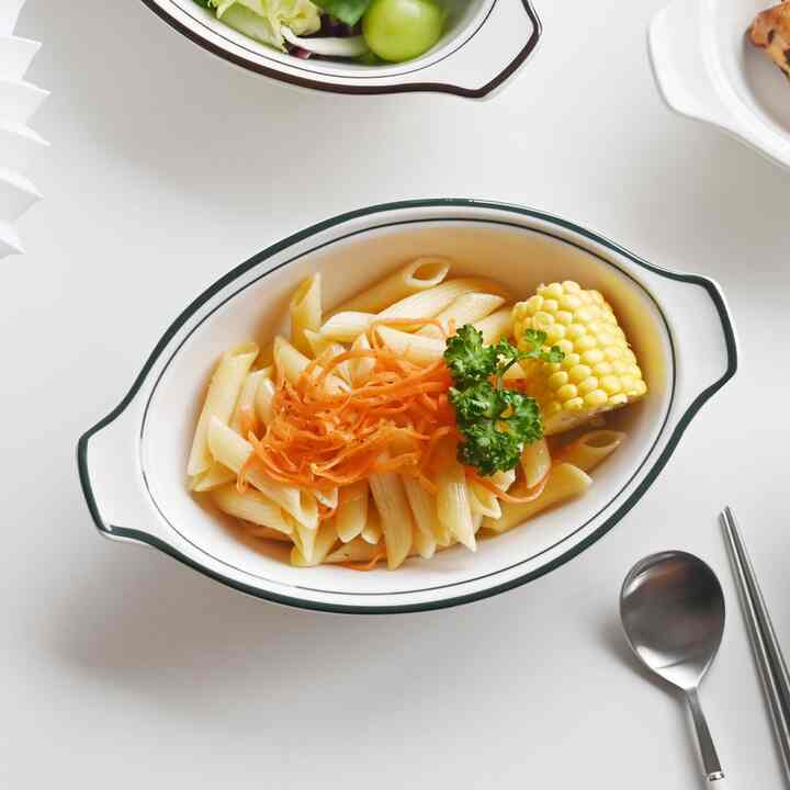 Newyork Kings inn 持ち手付き楕円ボウル 25cm［4色］