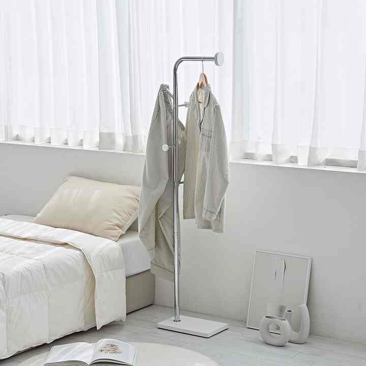 Log 1段 ハンガーラック［3色］