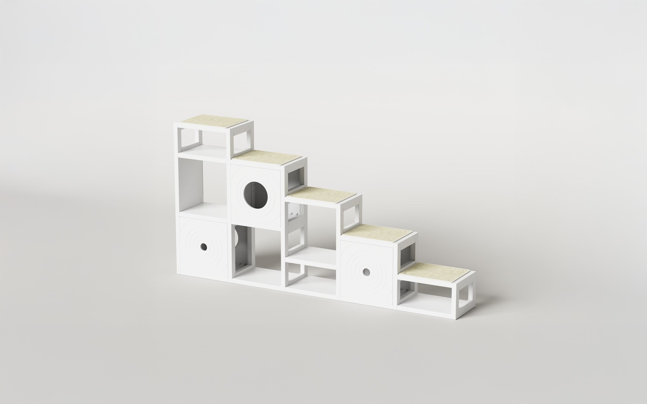 CUBICS pet 階段型 キャットタワー 5x3L マンチカン［7色］ | Ohouse