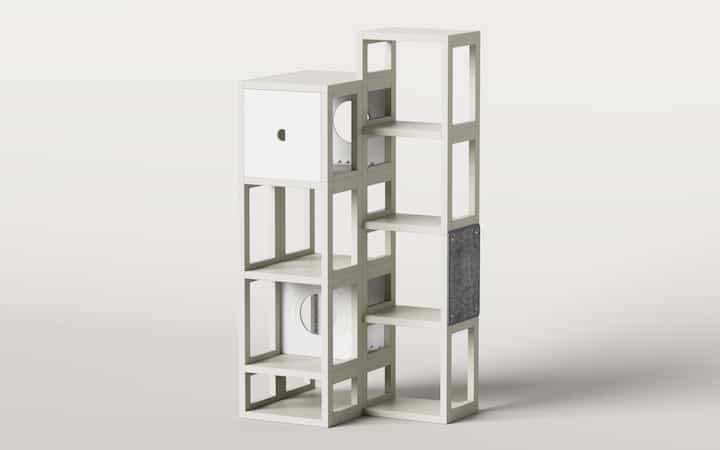 キャットタワー 2x4 マルチ［7色］