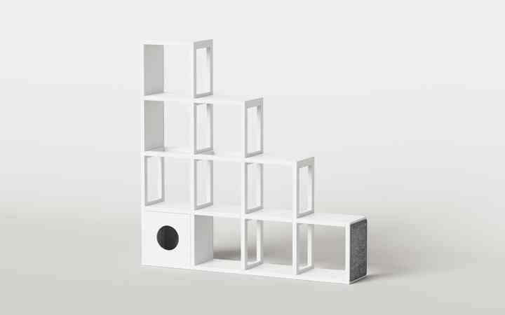 階段型 キャットタワー 4x4［7色］