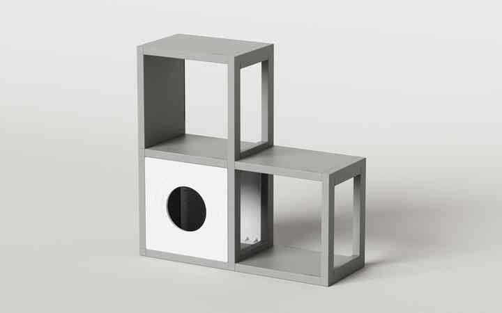 階段型 キャットタワー 2x2［7色］