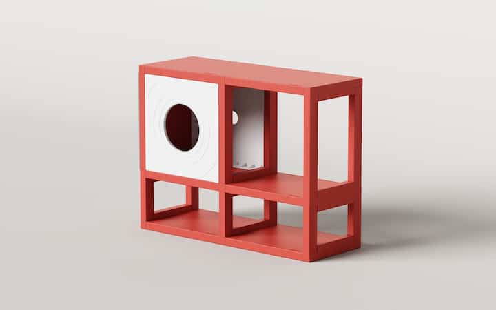 テレビ台兼キャットタワー 2x2 L［7色］