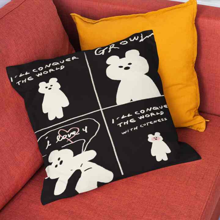 【Wan】クッションカバー conqueror Teddy［2サイズ］