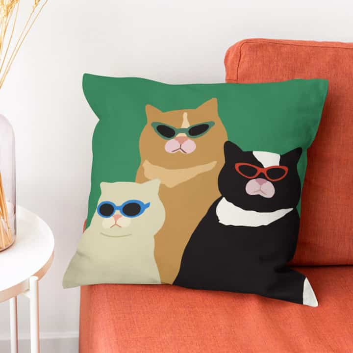 【Homebrew Idea Club】クッションカバー I see you_cat［2サイズ］