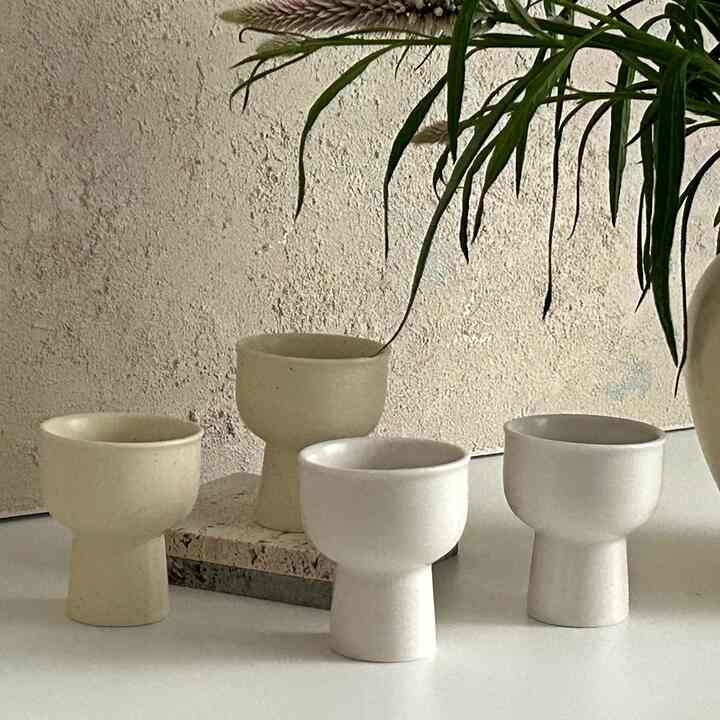 Heumm ツヤなし 焼酎グラス 4点セット［2色］