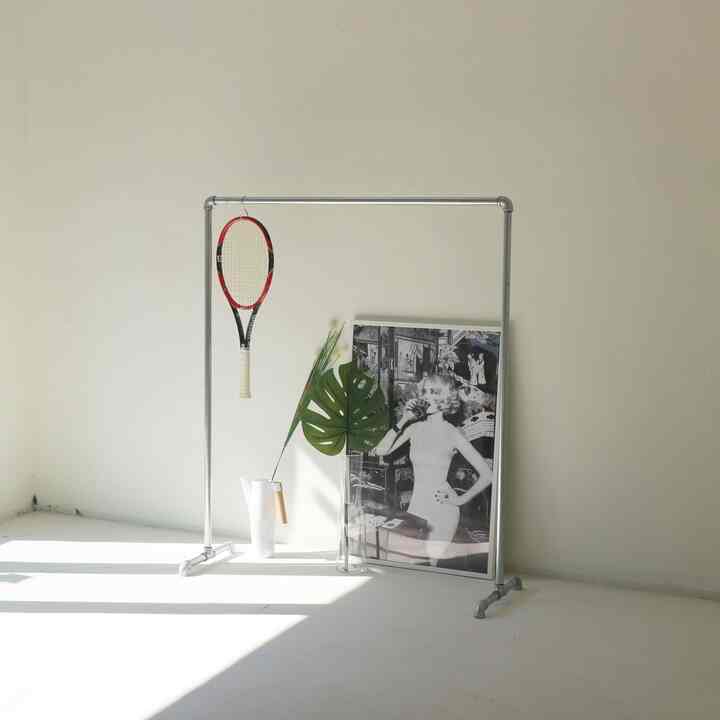 W01 パイプ ハンガーラック ミニ 1段［2色］