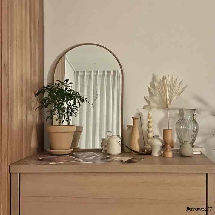 Mardi アーチ型 卓上ミラー［2色］