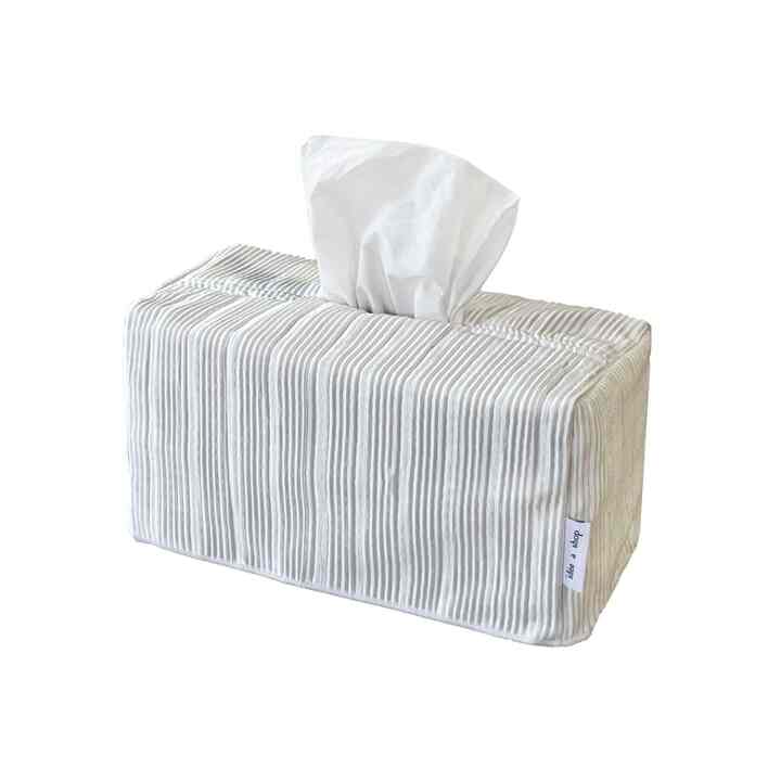 pleats ティッシュケース white (m)