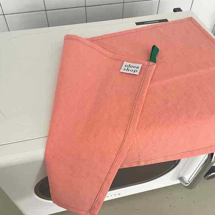 リネン キッチンクロス peach