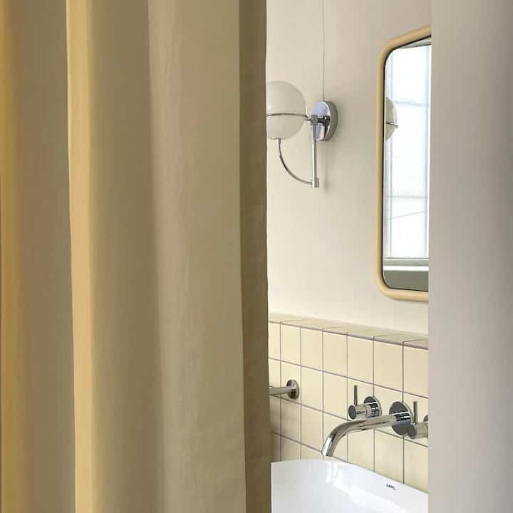 cotton texture シャワーカーテン lemon