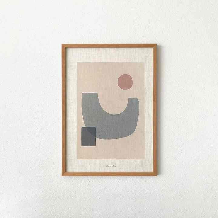 大型 ファブリック フレーム付き white night［2色］