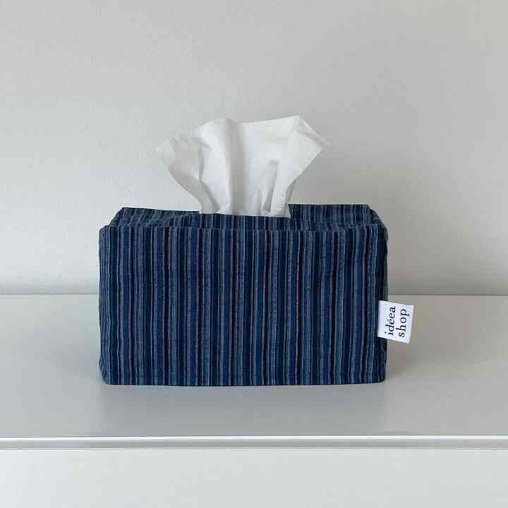 Denim ティッシュケース deep blue(m)