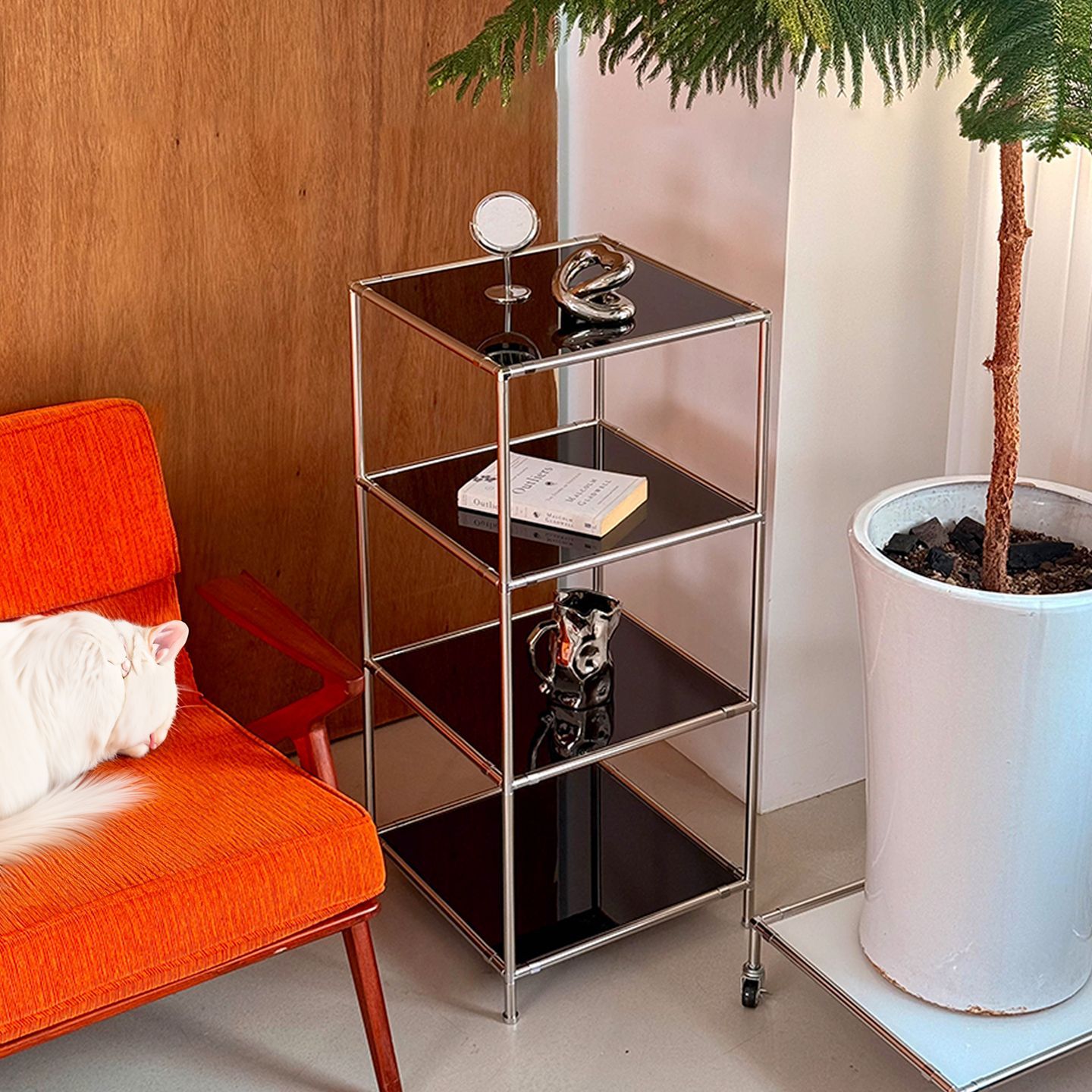 ff_color.lab A-4・B-4・C-4 モジュール ガラス ラック 4段 [3種・3