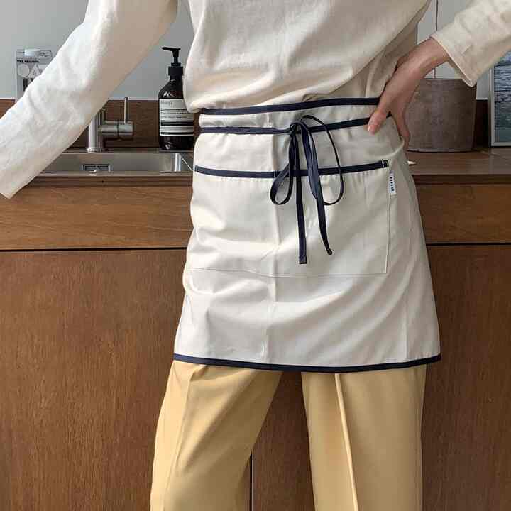 ライン ハーフエプロン［3色］