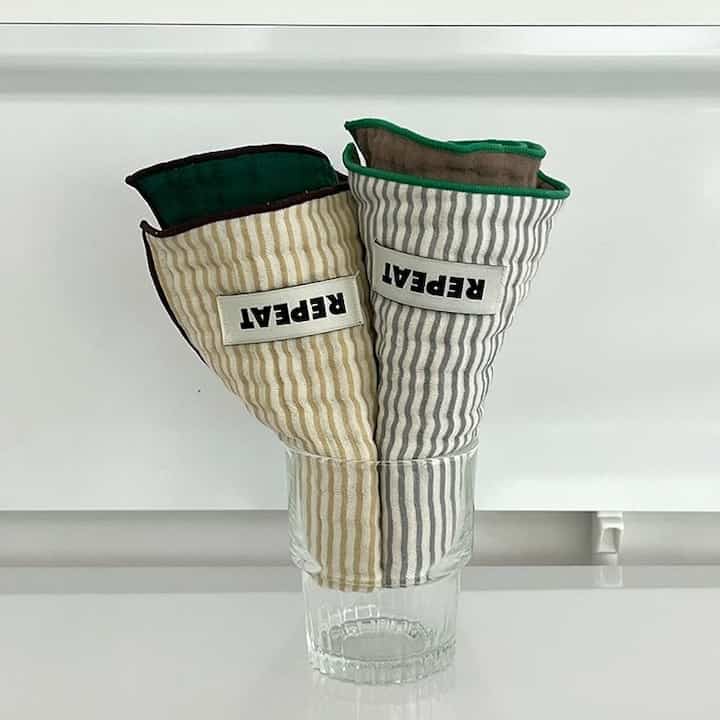 ストライプ 両面 キッチンクロス［2色］