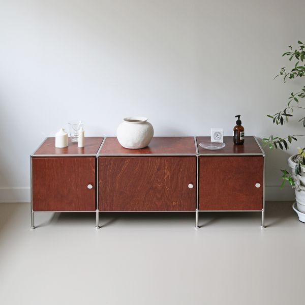 The Frigg 3列 ウッド モジュール リビングボード 310 + 480 + 310 3列