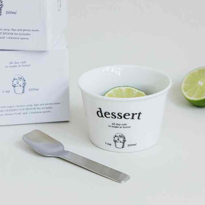 At Home デザートコップ＆スプーン セット