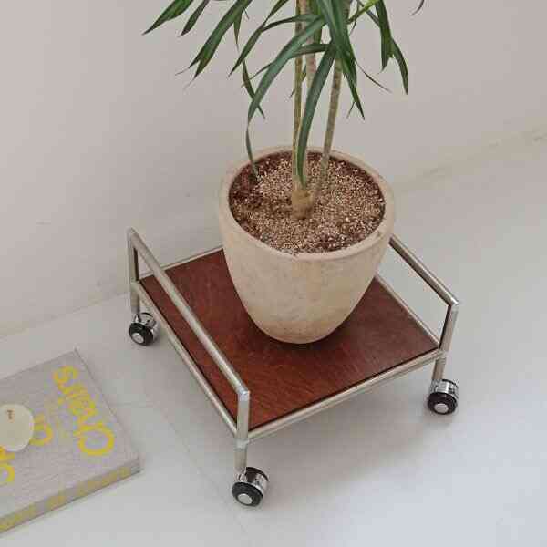 ウッド モジュール プラントスタンド ハンドル＆キャスター付き［2色］